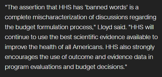 The Health and Human Services Will Continue Using these Banned Words in Lieu of Scientific Work