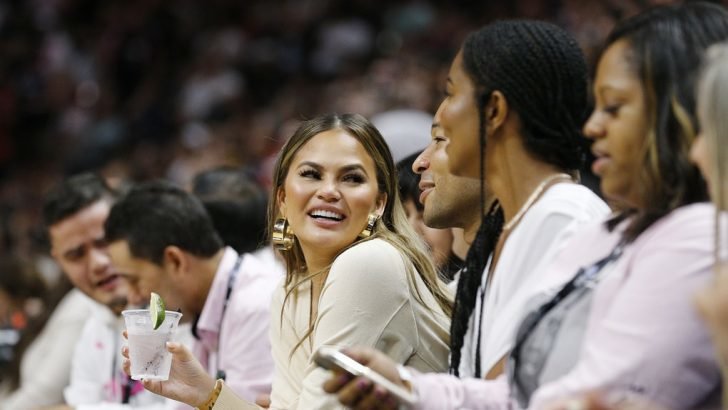  John Legend didn't miss updating his fans over his and Chrissy's drink.