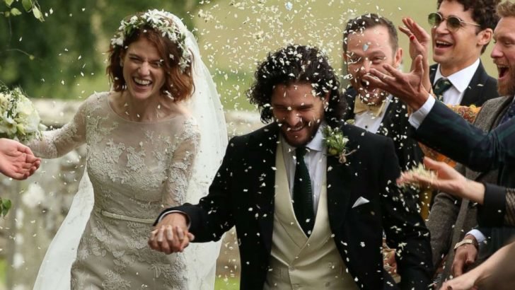 Greer noticed how Kit and Rose's gestures were in sync while greeting their guests on their wedding.